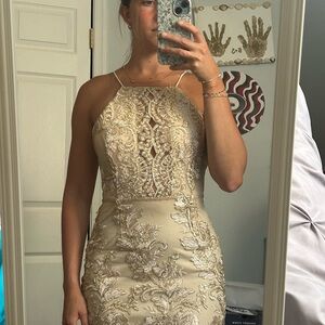 Elegant Cream Lace Dress